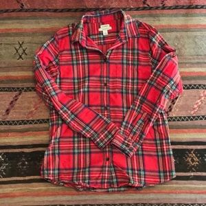 LL Bean Small Flannel Shirt